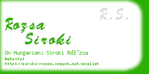 rozsa siroki business card